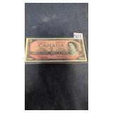 1954 Canadian $2 banknote