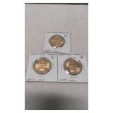 3 U.S Presidential Coins