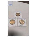 3 U.S Presidential Coins - George Washington