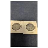 2- 1965 Canadian 50-cents coins 80% silver