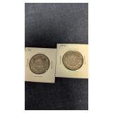 2- 1941 Canadian 50-cents coins 80% silver