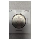 1965 Canadian 50 Cents silver coin 80%