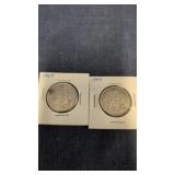 2-1964 Canadian 50-cents coins 80% silver