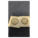 2- 1964 Canadian 50-cents coins 80% silver