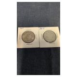 2-1964 Canadian 50-cents coins 80% silver