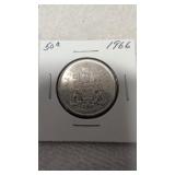 1966 Canadian 50-cent silver coin 80%