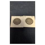 2- 1951 Canadian 50-cents coins 80% silver