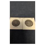 1942&43  Canadian 50-cents coins 80% silver