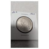 1964 Canadian 50-cent silver coin 80%