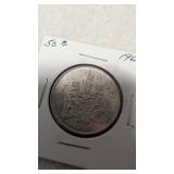 1966 Canadian 50-cent silver coin 80%