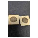 1945 & 44 Canadian 50-cents coins 80% silver