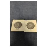 2- 1945 Canadian 50-cents coins 80% silver