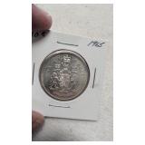 1965 Canadian 50 Cents silver coin 80%