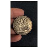 1893 UK or GB .925 Silver Crown Coin - Queen