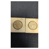 1959 & 60  Canadian 50-cents coins 80% silver
