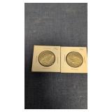 2- 1961 Canadian 50-cents coins 80% silver