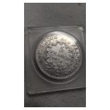 1874-A French 5 Francs 'Hercules' silver coin