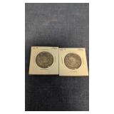 2- 1942 Canadian 50-cents coins 80% silver
