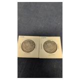 2- 1952 Canadian 50-cents coins 80% silver