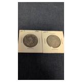 1941&1959 Canadian 50-cents coins 80% silver