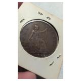 1936 Great Britain One Penny coin