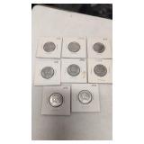 8-1976  Canadian 25 cent coins