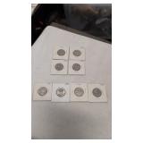 4-1974, 2-1975 & 2-1976  Canadian 25 cent coins