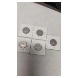 5-1973 Canadian 25 cent coins