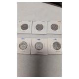 3-1973 & 3-1970 Canadian 25 cent coins