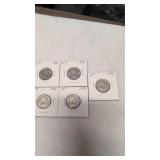 5-1973 Canadian 25 cent coins