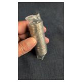 Roll of uncirculated 1992 Canadian 25-cent coin