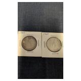 2-1967 Canadian 50-cents coins 80% silver