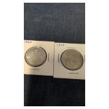 2-1966 Canadian 50-cents coins 80% silver