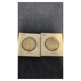 2-1967 Canadian 50-cents coins 80% silver