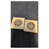 2-1965 Canadian 50-cents coins 80% silver
