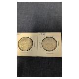2-1965 Canadian 50-cents coins 80% silver