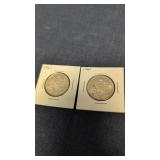 2-1961 Canadian 50-Cent Silver Coins