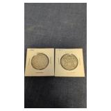 2-1961 Canadian 50-Cent Silver Coins