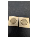 2-1963 Canadian 50-Cent Silver Coins