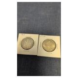 2-1963 Canadian 50-Cent Silver Coins