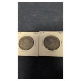 2- 1945 Canadian 50-cents coins 80% silver