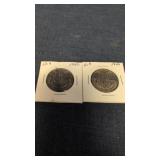 2- 1940 Canadian 50-cents coins 80% silver