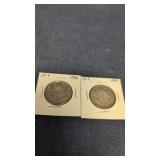 1946&48 Canadian 50-cents coins 80% silver