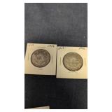 2- 1946 Canadian 50-cents coins 80% silver