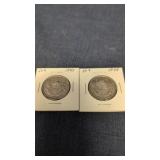 1943&44 Canadian 50-cents coins 80% silver