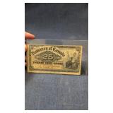1900 Dominion of Canada 25 Cent Shinplaster