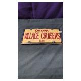 Ontario vintage cruisers license plate