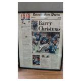 Framed Detroit Free Press News article ( chip in