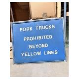 Vintage Industrial Factory Sign 'Fork Trucks
