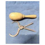 Antique Vintage Tool Lot Wooden Darning Egg &